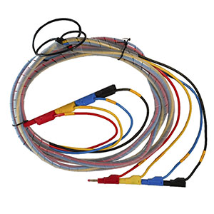 Voltage test lead set with banana plugs